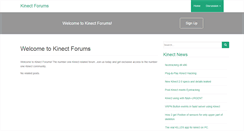 Desktop Screenshot of kinectforums.com
